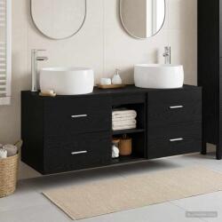 vidaXL Set de mobilier pentru baie 3 buc. Negru 49, 5 x 44, 5 x 66 cm GartenMobel Dekor (3405924)