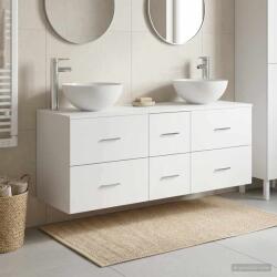 vidaXL Set dulap baie 3 buc. Alb 49, 5 x 41 x 64, 5 cm Lemn prelucrat GartenMobel Dekor (3405811)