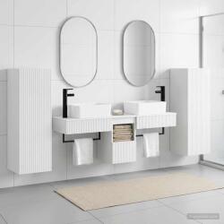 vidaXL Set de mobilier pentru baie 5 buc. Alb foarte lucios GartenMobel Dekor (3405977)
