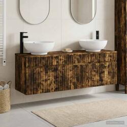 vidaXL Set dulap baie 3 buc. Stejar fumuriu 49 x 44, 5 x 66, 5 cm GartenMobel Dekor (3405762)