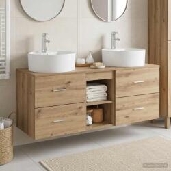 vidaXL Set dulap baie 3 buc. Stejar Artizanal 49, 5 x 44, 5 x 65 cm GartenMobel Dekor (3405882)