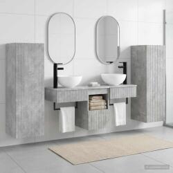 vidaXL Set de mobilier pentru baie 5 buc. Gri Beton 33 x 34, 5 x 100 cm GartenMobel Dekor (3405966)