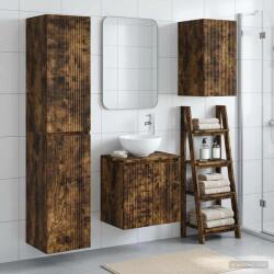 vidaXL Set de mobilier pentru baie 3 buc. Stejar fumuriu GartenMobel Dekor (3406068)
