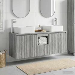 vidaXL Set dulap baie 3 buc. Sonoma gri 49, 5 x 41 x 63 cm GartenMobel Dekor (3405643)