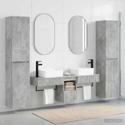 vidaXL Set de mobilier pentru baie 5 buc. Gri Beton 33 x 34, 5 x 160 cm GartenMobel Dekor (3406016)