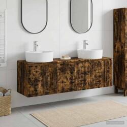 vidaXL Set dulap baie 3 buc. Stejar fumuriu 49, 5 x 44, 5 x 65 cm GartenMobel Dekor (3405672)