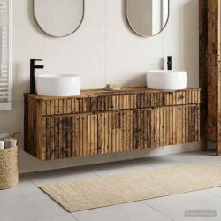 vidaXL Set dulap baie 3 buc. Lemn vechi 49 x 44, 5 x 66 cm GartenMobel Dekor (3405775)