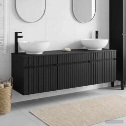 vidaXL Set dulap baie 3 buc. Negru 49 x 44, 5 x 66, 5 cm Lemn prelucrat GartenMobel Dekor (3405758)