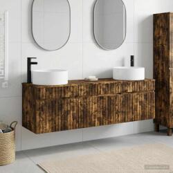vidaXL Set dulap baie 3 buc. Stejar fumuriu 49 x 44, 5 x 65, 5 cm GartenMobel Dekor (3405782)