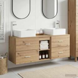 vidaXL Set dulap baie 3 buc. Stejar Artizanal 49, 5 x 41 x 63 cm GartenMobel Dekor (3405826)