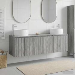vidaXL Set dulap baie 3 buc. Sonoma gri 49, 5 x 44, 5 x 66 cm GartenMobel Dekor (3405713)