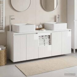 vidaXL Set dulap baie 3 buc. Alb foarte lucios 49, 5 x 41 x 63 cm GartenMobel Dekor (3405641)