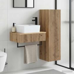 vidaXL Set de mobilier pentru baie 2 buc. Stejar Artizanal GartenMobel Dekor (3406112)