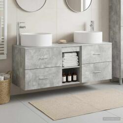 vidaXL Set de mobilier pentru baie 3 buc. Gri Beton GartenMobel Dekor (3405950)