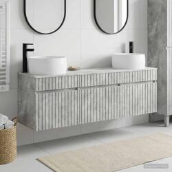 vidaXL Set dulap baie 3 buc. Gri Beton 49 x 44, 5 x 66 cm GartenMobel Dekor (3405770)