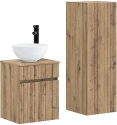 vidaXL Set de mobilier pentru baie 2 buc. Stejar Artizanal GartenMobel Dekor (3406142)