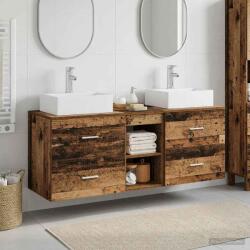 vidaXL Set dulap baie 3 buc. Lemn vechi 49, 5 x 41 x 62, 5 cm GartenMobel Dekor (3405841)