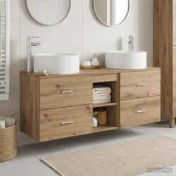 vidaXL Set de mobilier pentru baie 3 buc. Stejar Artizanal GartenMobel Dekor (3405954)
