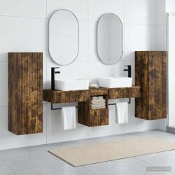 vidaXL Set de mobilier pentru baie 5 buc. Stejar fumuriu GartenMobel Dekor (3405978)