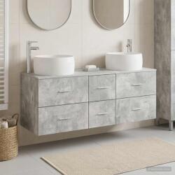 vidaXL Set de mobilier pentru baie 3 buc. Gri Beton GartenMobel Dekor (3405934)