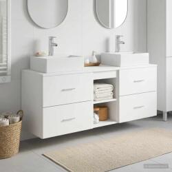 vidaXL Set dulap baie 3 buc. Alb 49, 5 x 41 x 62, 5 cm Lemn prelucrat GartenMobel Dekor (3405835)