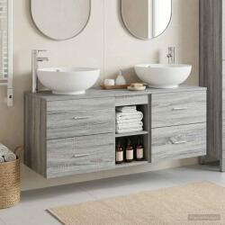 vidaXL Set de mobilier pentru baie 3 buc. Sonoma gri GartenMobel Dekor (3405904)
