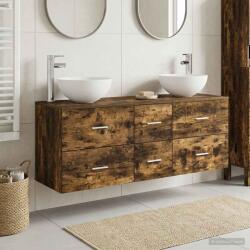 vidaXL Set dulap baie 3 buc. Stejar fumuriu 49, 5 x 41 x 64, 5 cm GartenMobel Dekor (3405815)