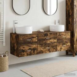 vidaXL Set de mobilier pentru baie 3 buc. Stejar fumuriu GartenMobel Dekor (3405919)