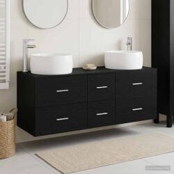 vidaXL Set de mobilier pentru baie 3 buc. Negru 49, 5 x 44, 5 x 66 cm GartenMobel Dekor (3405932)