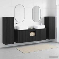 vidaXL Set de mobilier pentru baie 5 buc. Negru 33 x 34, 5 x 100 cm GartenMobel Dekor (3405994)