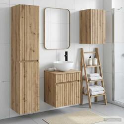 vidaXL Set de mobilier pentru baie 3 buc. Stejar Artizanal GartenMobel Dekor (3406092)