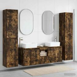 vidaXL Set de mobilier pentru baie 5 buc. Stejar fumuriu GartenMobel Dekor (3406038)
