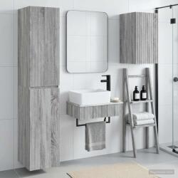 vidaXL Set de mobilier pentru baie 3 buc. Sonoma gri GartenMobel Dekor (3406059)