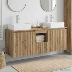 vidaXL Set dulap baie 3 buc. Stejar Artizanal 49, 5 x 41 x 62, 5 cm GartenMobel Dekor (3405656)