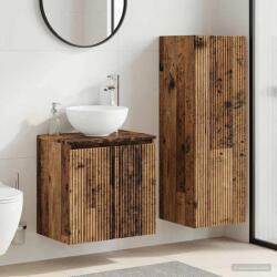 vidaXL Set de mobilier pentru baie 2 buc. Lemn vechi GartenMobel Dekor (3406121)