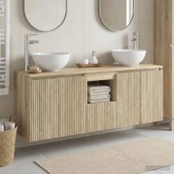 vidaXL Set dulap baie 3 buc. Stejar Sonoma 49, 5 x 41 x 64, 5 cm GartenMobel Dekor (3405629)