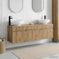 vidaXL Set dulap baie 3 buc. Stejar Artizanal 49 x 44, 5 x 66, 5 cm GartenMobel Dekor (3405766)