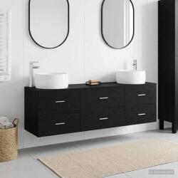 vidaXL Set de mobilier pentru baie 3 buc. Negru 49, 5 x 44, 5 x 66 cm GartenMobel Dekor (3405916)