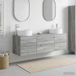 vidaXL Set de mobilier pentru baie 3 buc. Sonoma gri GartenMobel Dekor (3405944)