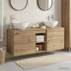 vidaXL Set dulap baie 3 buc. Stejar Artizanal 49, 5 x 35 x 63 cm GartenMobel Dekor (3405794)