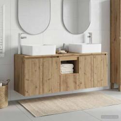 vidaXL Set dulap baie 3 buc. Stejar Artizanal 53 x 35 x 63 cm GartenMobel Dekor (3405666)