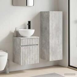 vidaXL Set de mobilier pentru baie 2 buc. Gri Beton 33 x 34, 5 x 100 cm GartenMobel Dekor (3406136)