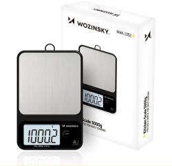 Wozinsky WAK-2252 Konyhai Mérleg Nagy LCD Kijelzővel 5 kg-ig - Fekete (WAK-2252)