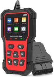Techstar Tester Diagnoza Multimarca Techstar V521, Scanner OBD2 EOBD CAN, Citeste peste 4000 coduri eroare, ARM 32-bit Cortex-M3 Negru/Rosu (SKU3221)