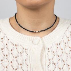 Ezera Colier Choker Mihit din pietre naturale de Jad Bleumarin cu accesorii si sistem de inchidere din argint 925 (CCMOH925)