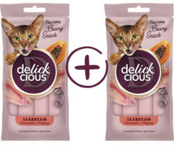 Delickcious DELICKCIOUS, Recompense cremoase cu dorada si aroma de papaya, 2x60g - club4labute