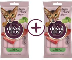 Delickcious DELICKCIOUS, Recompense cremoase cu ton si aloe pentru pisici, 2x60g - club4labute