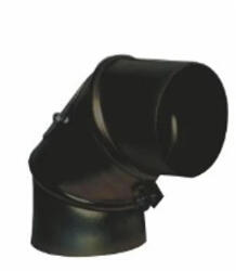Inoxterm 120 mm belső átmérőjű 90°-os kazán füstcső könyök - fekete (Ø120 mm) (P1002) - latvanykandallo