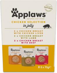 Applaws Cat Mix Multipack degustare cu pui în jeleu pentru pisici 6 x 70 g