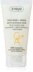 Ziaja Face Mask + Scrub with Glycolic Acid peeling maszk 55 ml